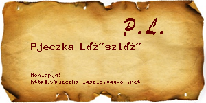 Pjeczka László névjegykártya