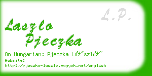 laszlo pjeczka business card